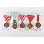 AUSTRIA. Austrian medals including Franz Joseph medal for Bravery 1866-1916, Franz Joseph 50 year