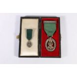 Edward VII Volunteer Officer's decoration with ERVII cypher with silver hallmarks for London 1902,