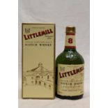 LITTLEMILL 8 year old Lowland single malt Scotch whisky, old style label, dumpy bottle, 40% abv,