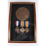 Medals of L/15161 Private George Roland (KIA 07/06/15, aged 21) of the 4th Battalion Middlesex