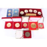 Chinese coins including Expo 2010 Axis and Four Pavilions Commemorative Medallion Set with