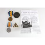 Medals of 687078 Driver P Willetts of the Royal Artillery comprising war medal and victory medal [