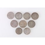 UNITED KINGDOM Edward VII (1901-1910) silver coins including half crowns 1902, 1904, 1906, 1907,