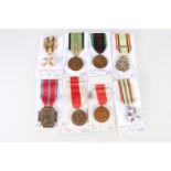 BELGIUM. Belgian medals including Fire Cross 1914-1918, two WWI Help and Aid medals (one gilt, one