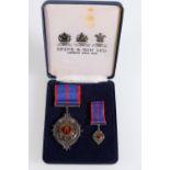 Brunei General Service medal with matching miniature in Spink and Son Ltd case, (ref ?)