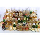 A group of fifty blended whisky miniatures including CAMPBELTOWN LOCH, WHITE HORSE, J&B, CRAWFORD'