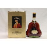 HENNESSY XO Cognac 70° proof 40° GL, 24 FL Ozs 68cl, boxed.