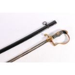 German officer's sword of 1716 pattern Roon type "Field Marshall" series, the blade ricasso