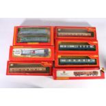 Hornby OO gauge model railways including: two-car set with 55589 and 55639 engines; R401 Operating