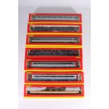 Hornby OO gauge model railways coaches including R4311 FGW mk3 sleeper coach 10584, R4323 GNER