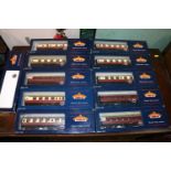 Bachmann Branchline OO gauge model railways rolling stock including: 39052A BR mk1 open SO crimson/