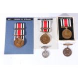 Three Special constabulrary long service medals including George VI (IND IMP) with LONG SERVICE 1943