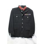 British Army uniform, a black jacket with William Anderson and Sons Ltd label "Brig F A Hibbert?