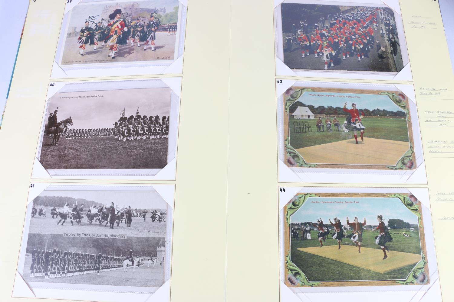 Two albums of postcards titled "The Gordon Highlanders" containing around 80 postcards including H - Image 4 of 4