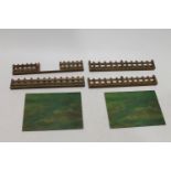 Two rare Hornby O gauge model railways Countryside Section R diorama platform pieces, 18cm long,