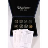 Westminster Mint HM Queen Elizabeth The Queen Mother 1900-2002 silver coin collection, coins
