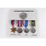 Medals of 2924313 Warrant Officer Class II Donald King of the 4th Cameron Highlanders, comprising