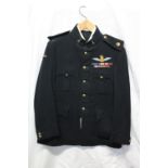 British Army uniform, a black jacket having Loyal North Lancashire Regiment Gaunt brass buttons,