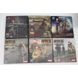 Four DiD Corporation WWII Series 1/6 scale collectable action figures including: US 2nd Ranger