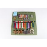 WWII medal group comprising Elizabeth II Efficiency decoration [1953], war medal, defence medal,