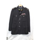 British Army uniform, a black jacket with Isaac Walton and Co Ltd label "28942 2nd Lt C Jefferson RA