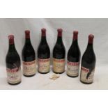 Six bottles of LEBEGUE 1955 Clos De Vougeot vin de Bourgogne, (6).