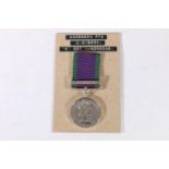 Medal of 24026234 Private W Gibson of D Company 1st Gordons Highlanders, comprising Elizabeth II