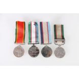 WWII George VI Australia Service Medal [NX27692 A G HUNT], a WWII Africa Service Medal [N2342 A