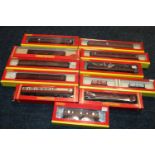 Hornby OO gauge model railways rolling stock including: R4134B BR mk1 sleeper coach M2064; two