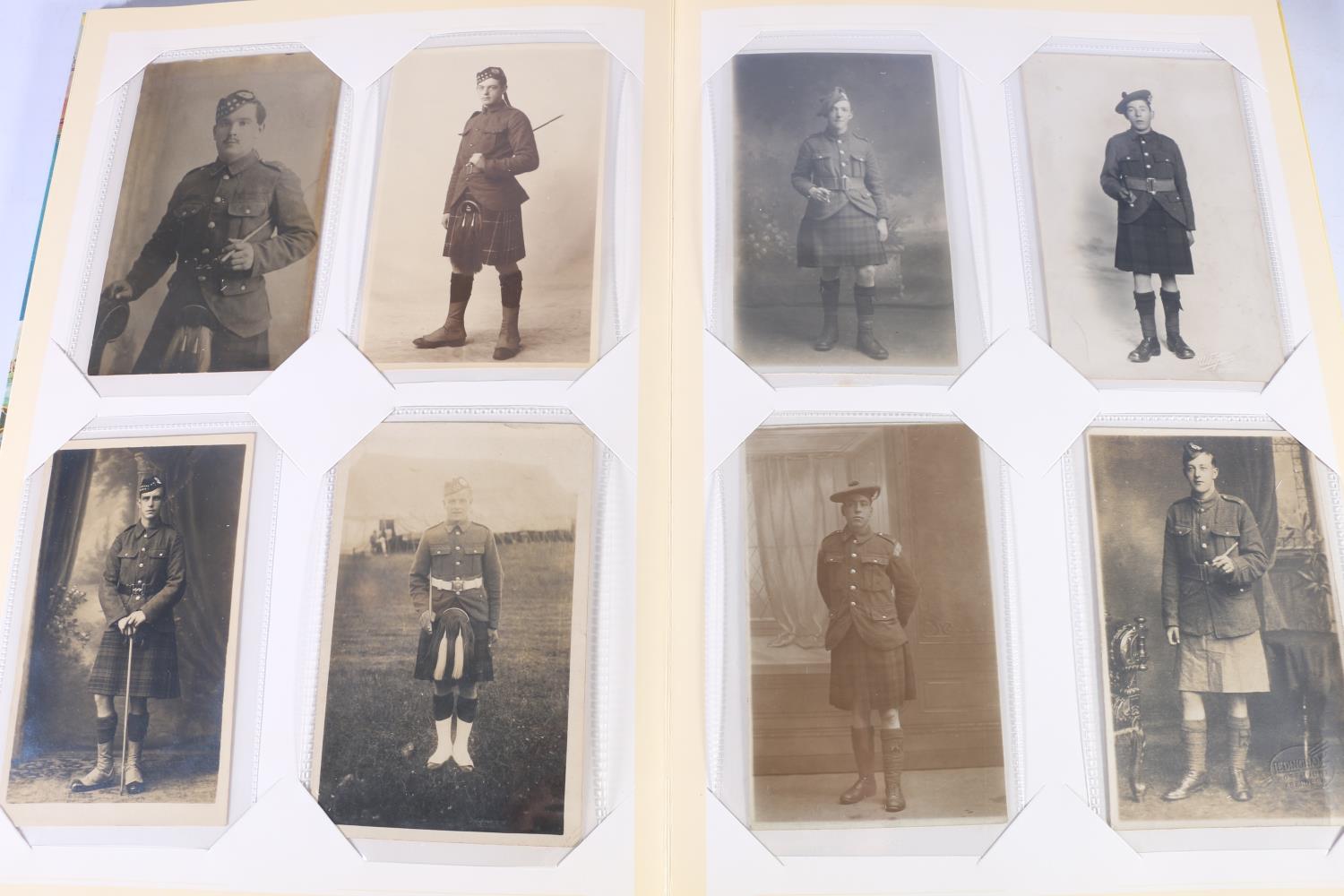 An album of postcards titled "Military Miscellany" containing around 55 postcards including Scottish - Image 3 of 4