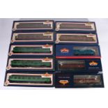 Ten Bachmann Branchline OO gauge model railways coaches and other rolling stock including 34150