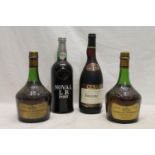 Two bottles of MARQUIS DE MONTESQUIOU Armagnac monopole 70° proof 24.5 Flozs 70cl, NOVAL LB (Late