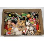 A collection of fourteen Pelham and other puppets including Horse, Foal, Mother Dragon, Baby Dragon,