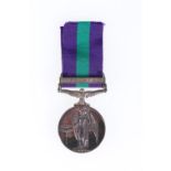 Medal of 22338478 Rifleman D A Letton of the Cameronians, comprising George VI general service medal