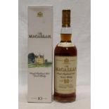 MACALLAN 10 year old Highland single malt Scotch whisky, old style label, 40% abv, 75cl, boxed.