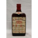 THE HOUSE OF MACDONALD 1933 26 year old pure Scotch whisky from the private stock of Henry Clayton,