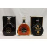 Three bottles of brandy including two bottles of Camus XO Superieur cognac 40% 70cl one boxed,