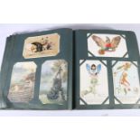 WITHDRAWN: An early 20th century postcard album containing around 250 postcards of mixed interest