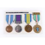 Medals of 24231744 Private H D Watt of the 1st Gordon Highlanders, comprising Elizabeth II general