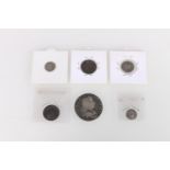ENGLAND Charles II (1649-1685) silver crown 1676 Vicesimo Octavo S3358, farthing 1674 and 1675