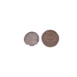 COMMONWEALTH halfgroat S3221 and SCOTLAND Charles I turner, (2).