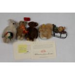 Steiff teddy bears including 037979, 045103 Possy squirrel, 029295 US Special 1994, 661283