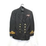 British Royal Navy uniform, a black jacket with Gieves Ltd London label "L.4.41 23/5918 L J