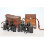 Pair of Carl Zeiss Jena 8x30 Deltrintem binoculars, numbered 1254103, retailers mark for Turnbull