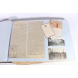 Large format album containing cuttings, photographs and other ephemera compiled by 2087 Private