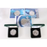 The Royal Mint UNITED KINGDOM Elizabeth II Britannia silver proof two-pound £2 coins including 1997,