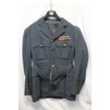 British Royal Air Force uniform, a blue jacket with J Imrie and Co of Glasgow label "A S Jackson Esq