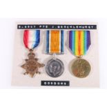 Medals of 3-6547 Private Joseph Brocklehurst (DEMOB 11/3/19) of the 2nd and 8/10th Battalion The