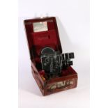 Paillard Bolex H16 type 16mm camera with Switar 1:1.9 f-75mm lens, Dallmeyer f=2" f/1.9 lens and