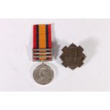 Medal of 1710 Private J A Tyler of The Cape Town Highlanders of South Africa, comprising Boer War